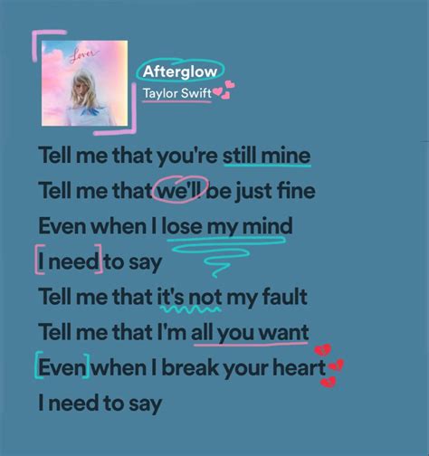 afterglow lyrics|afterglow lyrics by taylor swift.